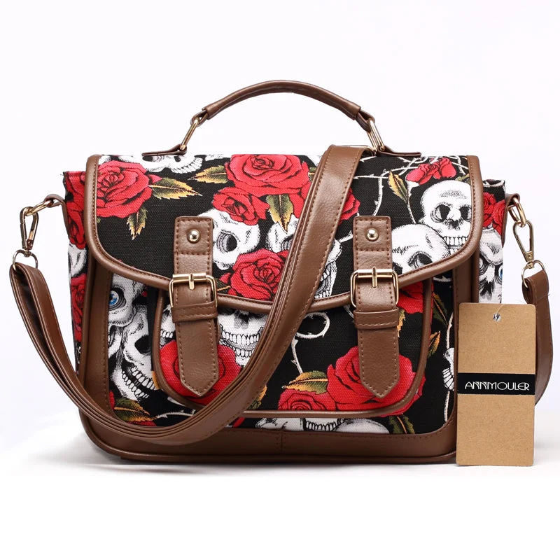 AnnaMouler Canvas Shoulder Bag for Women Multicolor