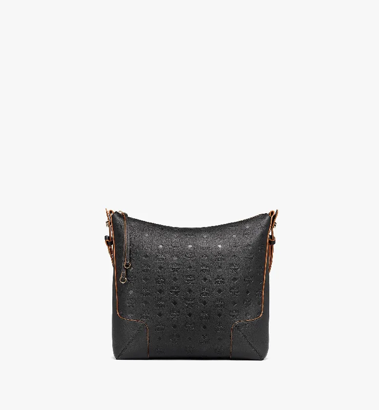 Aren Hobo Bag In Embossed Monogram Leather