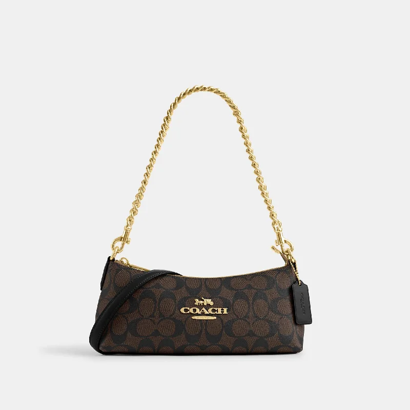 Coach Outlet Charlotte Shoulder Bag In Signature Canvas