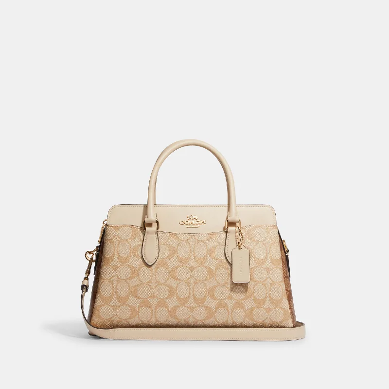 Coach Outlet Darcie Carryall In Blocked Signature Canvas