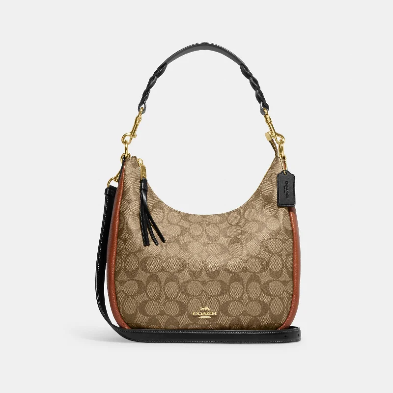 Coach Outlet Jules Hobo In Colorblock Signature Canvas