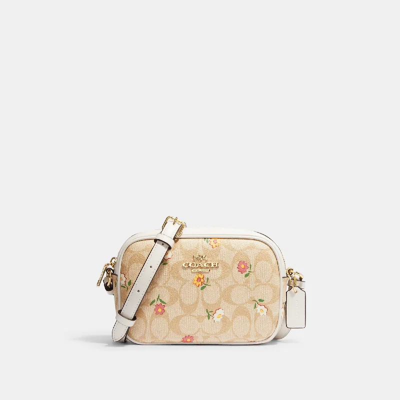 Coach Outlet Mini Jamie Camera Bag In Signature Canvas With Nostalgic Ditsy Print