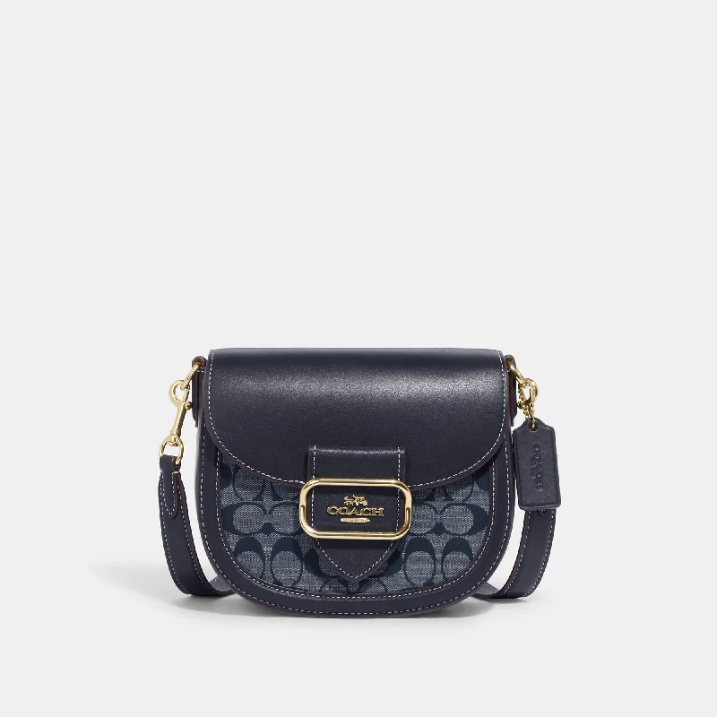 Coach Outlet Morgan Saddle Bag In Signature Chambray