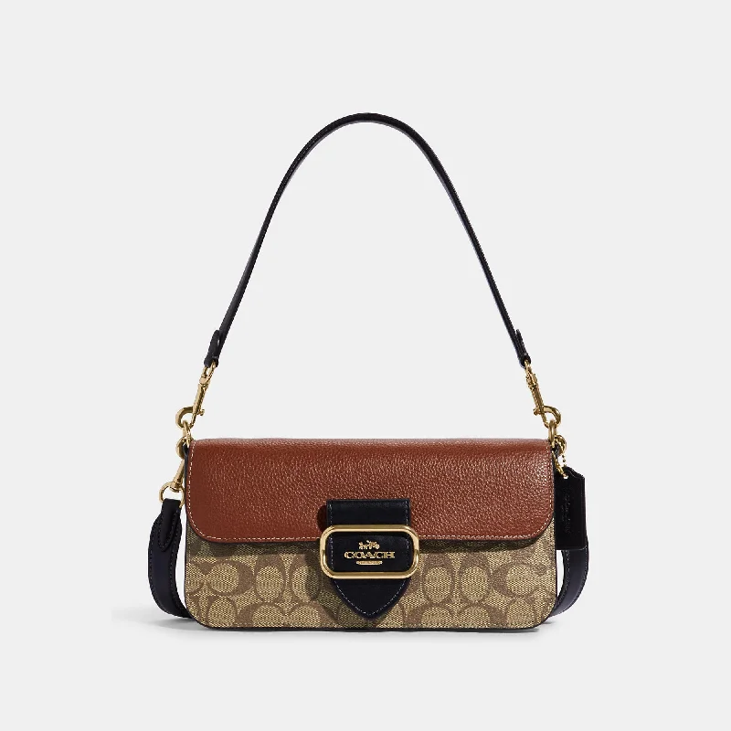 Coach Outlet Morgan Shoulder Bag In Colorblock Signature Canvas