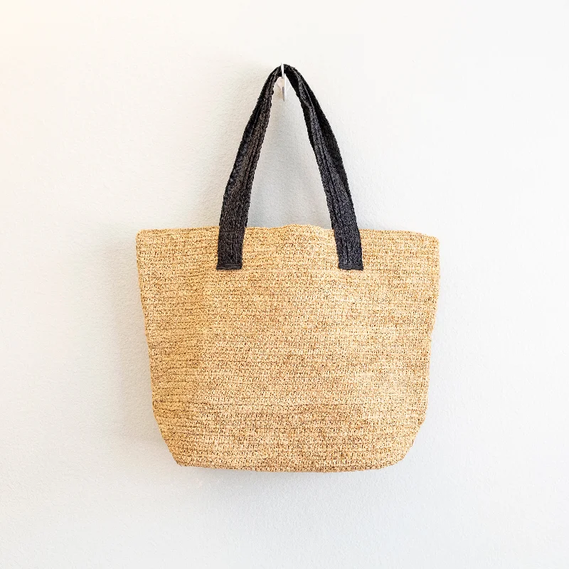 Elena Handbags Women's Large Soft Raffia Woven Summer Straw Tote