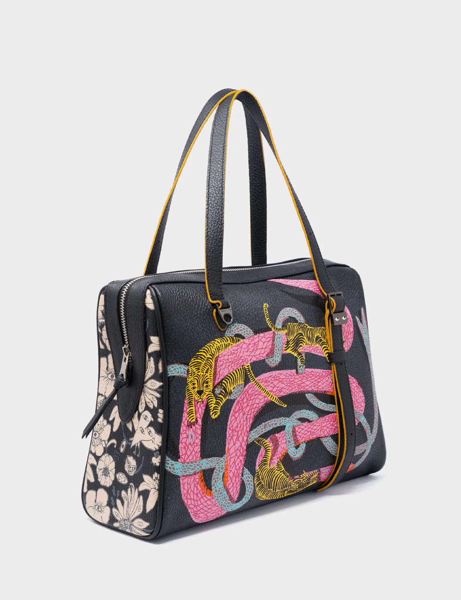 Esther Black Satchel Bag - Tangle Tales Black Design