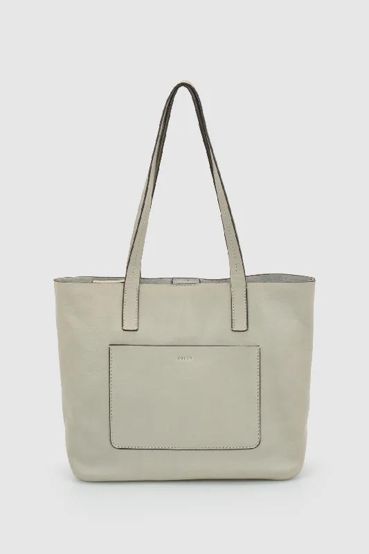 Quinn Leather Unlined Tote Bag