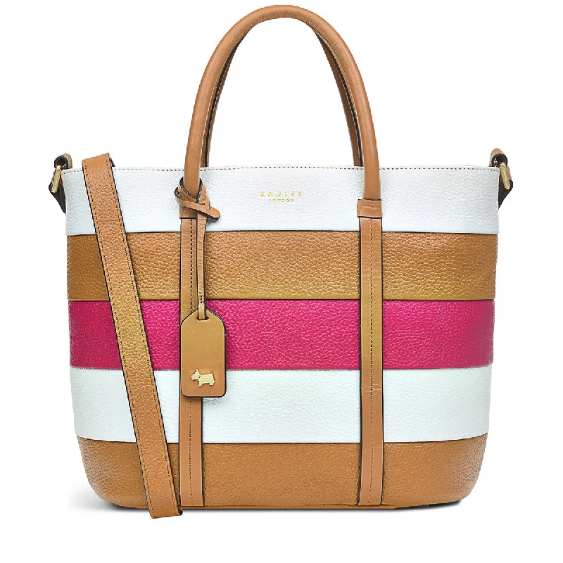 Farringdon Stripe - Medium Ziptop Satchel