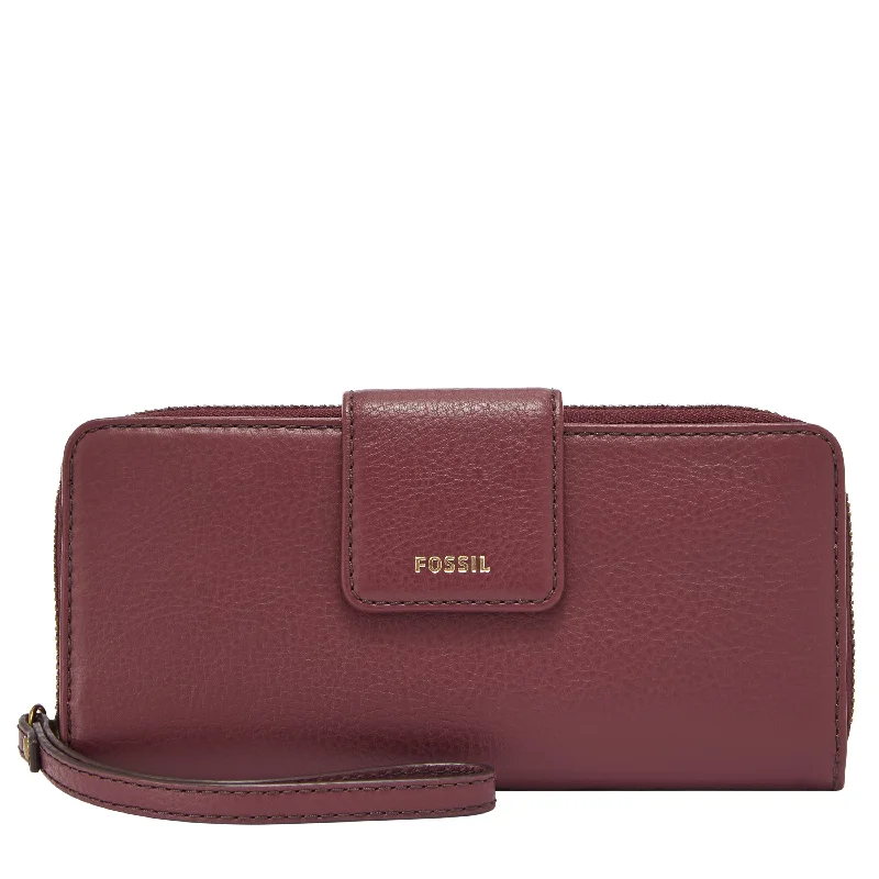 Fossil Women's Madison Leather Zip Clutch