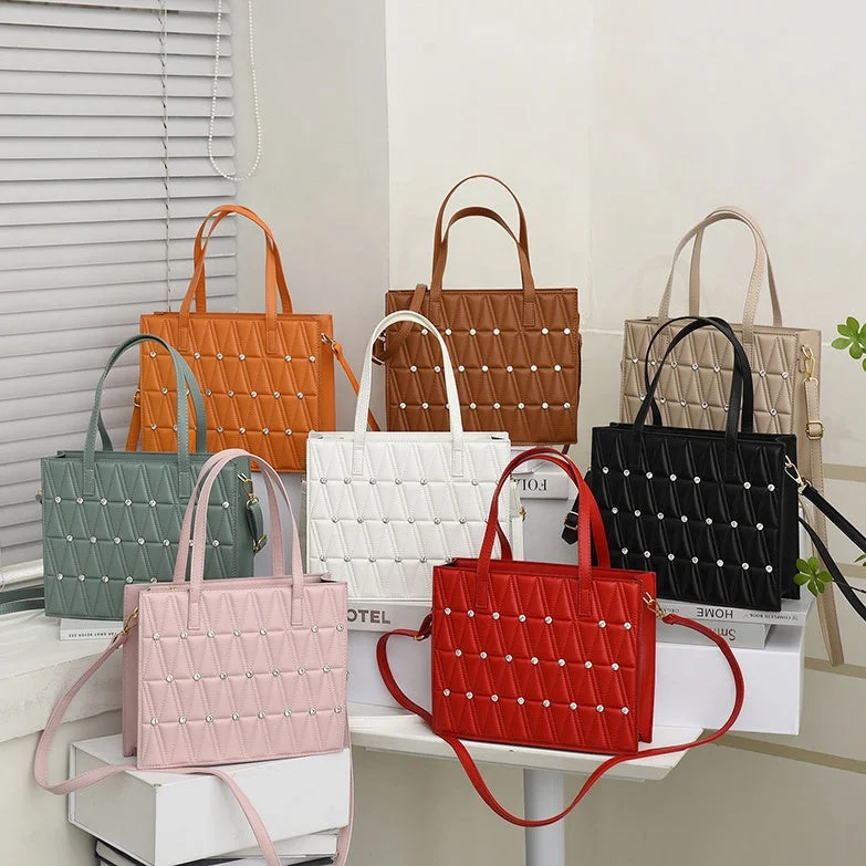 Hot Selling Custom Large PU Leather Women's Tote Bags Handbags Fashion Crossbody Ladies Hand Bags 2022