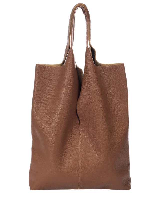 Italian Leather North/South Tote