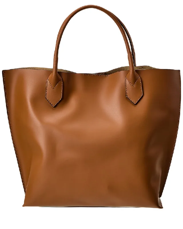 Italian Leather Top Handle Tote