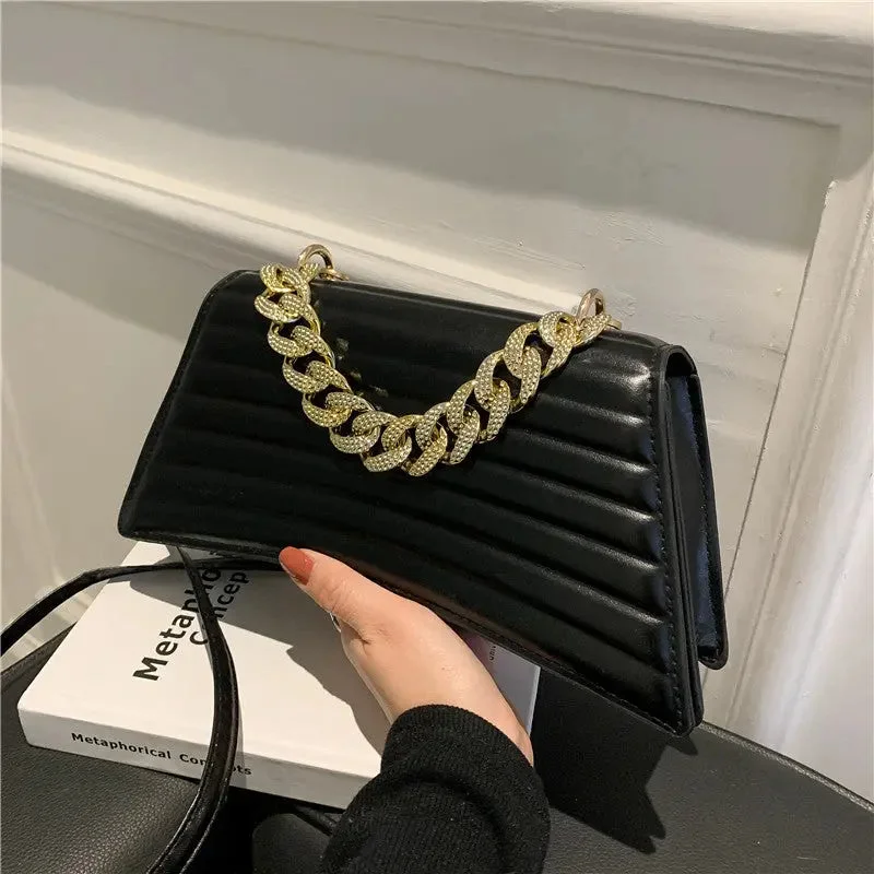 L537 Vintage Designer Handbags Purse Women Shoulder Crossbody Bags 2022 New Fashion Chain Totes Pleated Lady's Messenger Bag