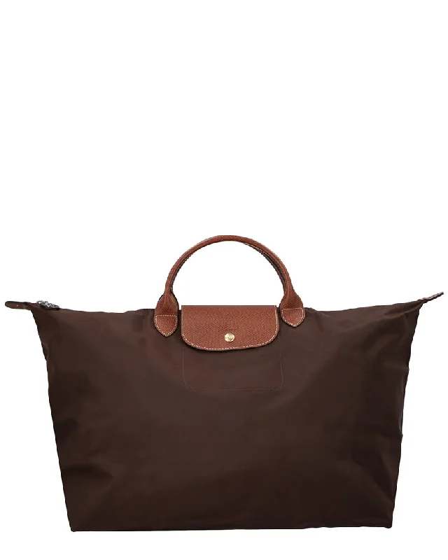 Longchamp Le Pliage Original Small Canvas & Leather Tote Travel Bag