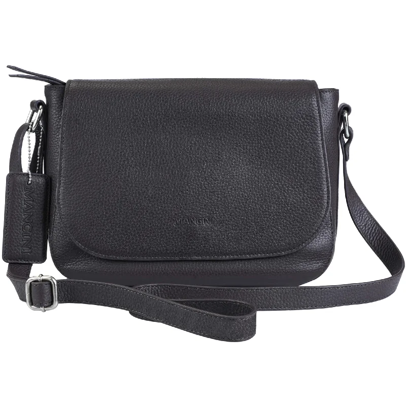 Mancini Pebbled Amy Leather Crossbody bag