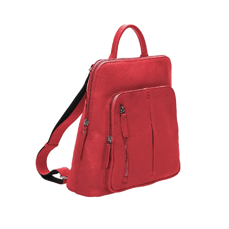 Mancini Pebbled Brigette Leather Backpack