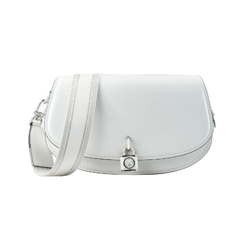 Michael Kors Mila White Shoulder Crossbody Bag Leather