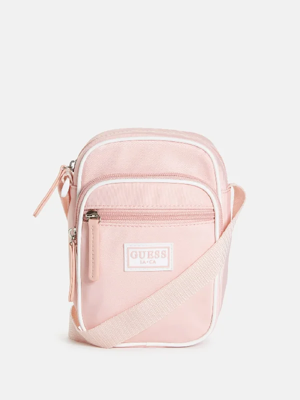 Three-Zip Nylon Crossbody