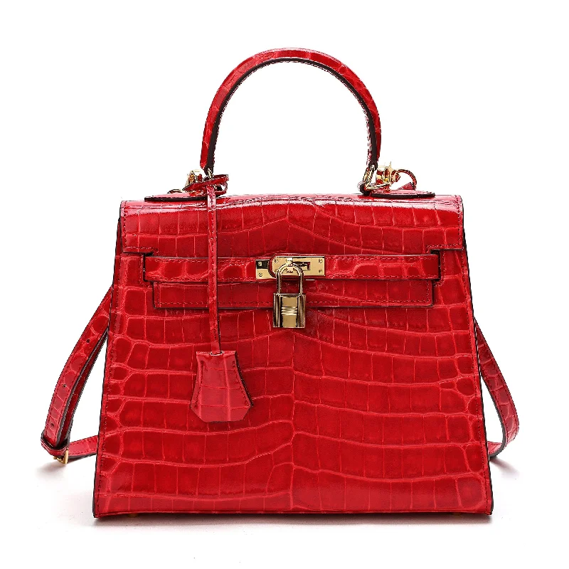 Tiffany & Fred Alligator Embossed Leather Grace Satchel