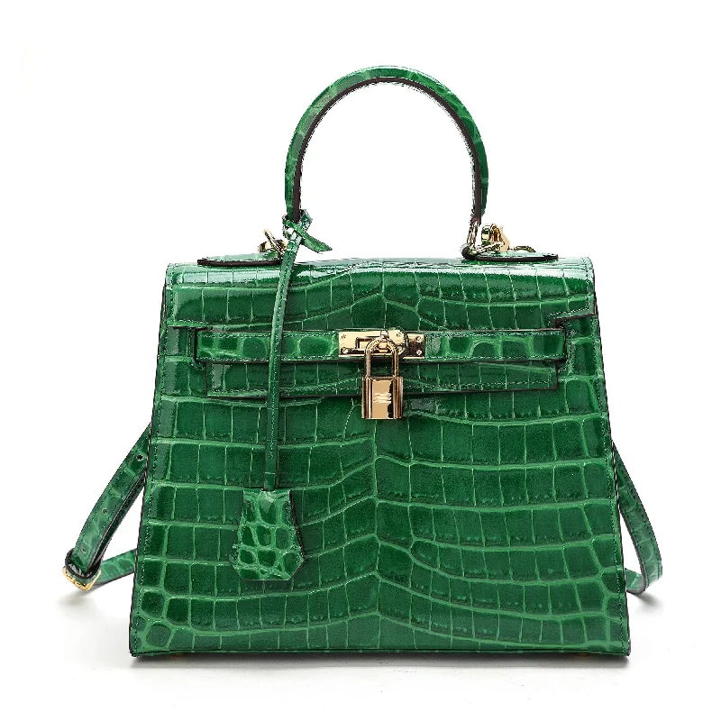 Tiffany & Fred Alligator Embossed Leather Grace Satchel