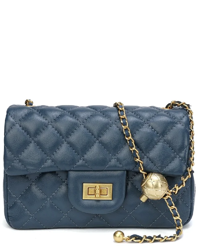 Tiffany & Fred Quilted Leather Crossbody Shoulder Bag