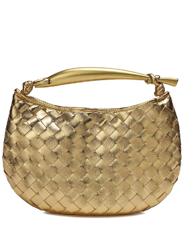 Tiffany & Fred Woven Leather Top Handle Clutch