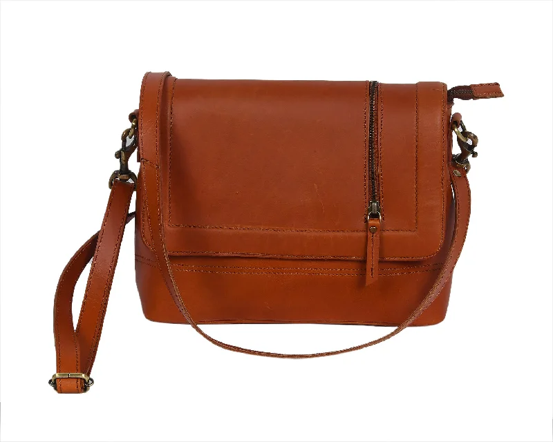 Timeless Elegance: Discover Our Brown Leather Crossbody Collection. Art: BG-1394