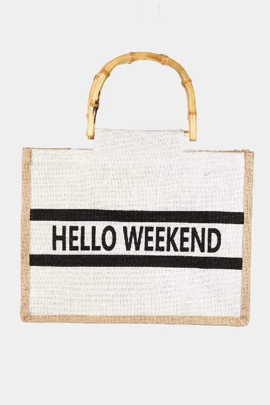 Bamboo Hello Weekend Tote Bag