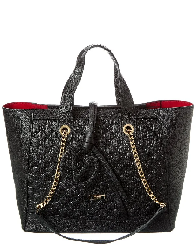 Valentino by Mario Valentino Sophie Medallion Leather Tote