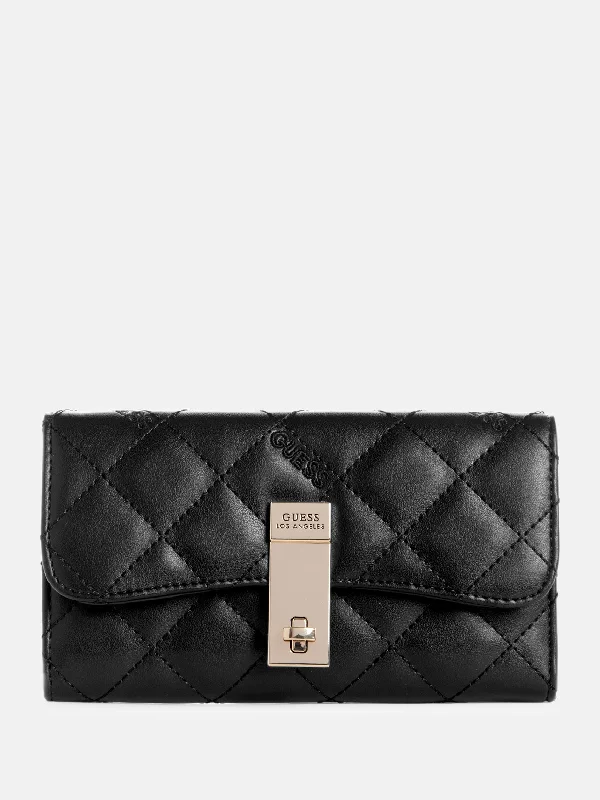 Vandemark Quilted Logo Slim Clutch