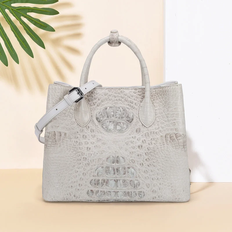 Westal Luxury Women 100% Genuine Crocodile Leather Handbag Purse and Handbag Leather Tote Bag Women