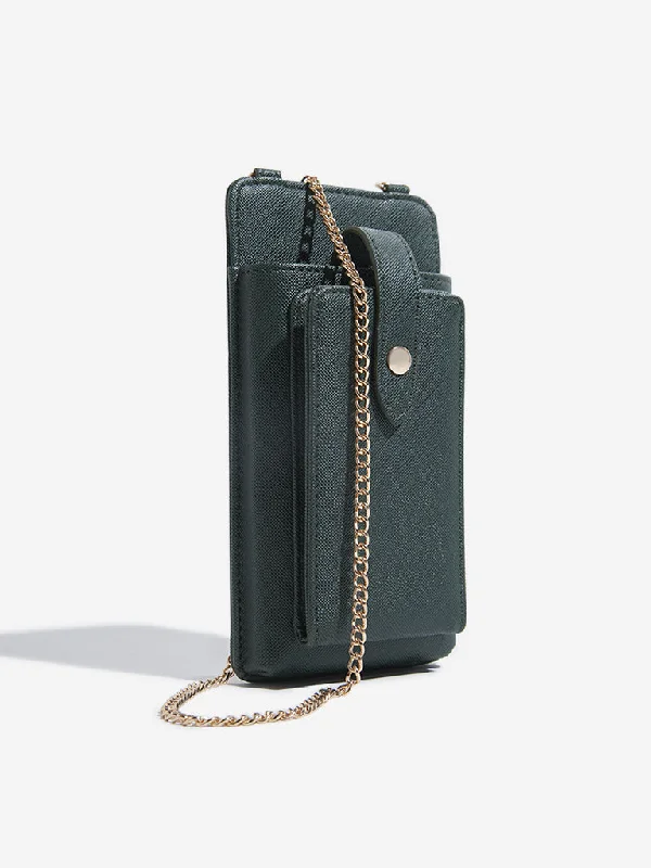 Westside Emerald Green Textured Sling Bag