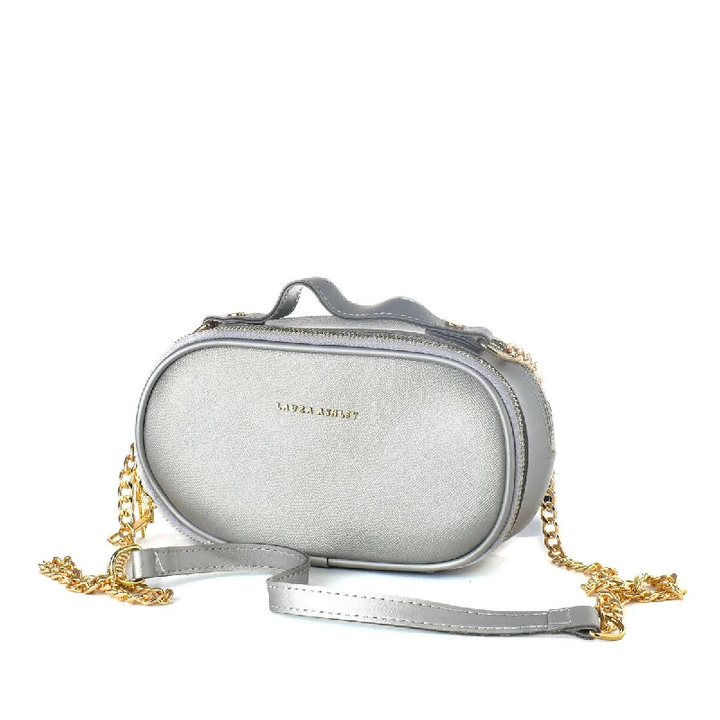 Laura Ashley Chain Crossbody Bag Grey Silver