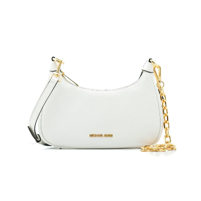 Michael Kors CORA Chain Leather Shoulder Crossbody Bag White