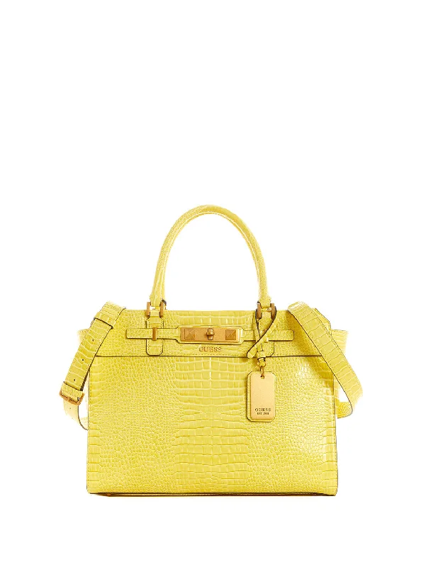 Yellow Raffie Carryall Satchel